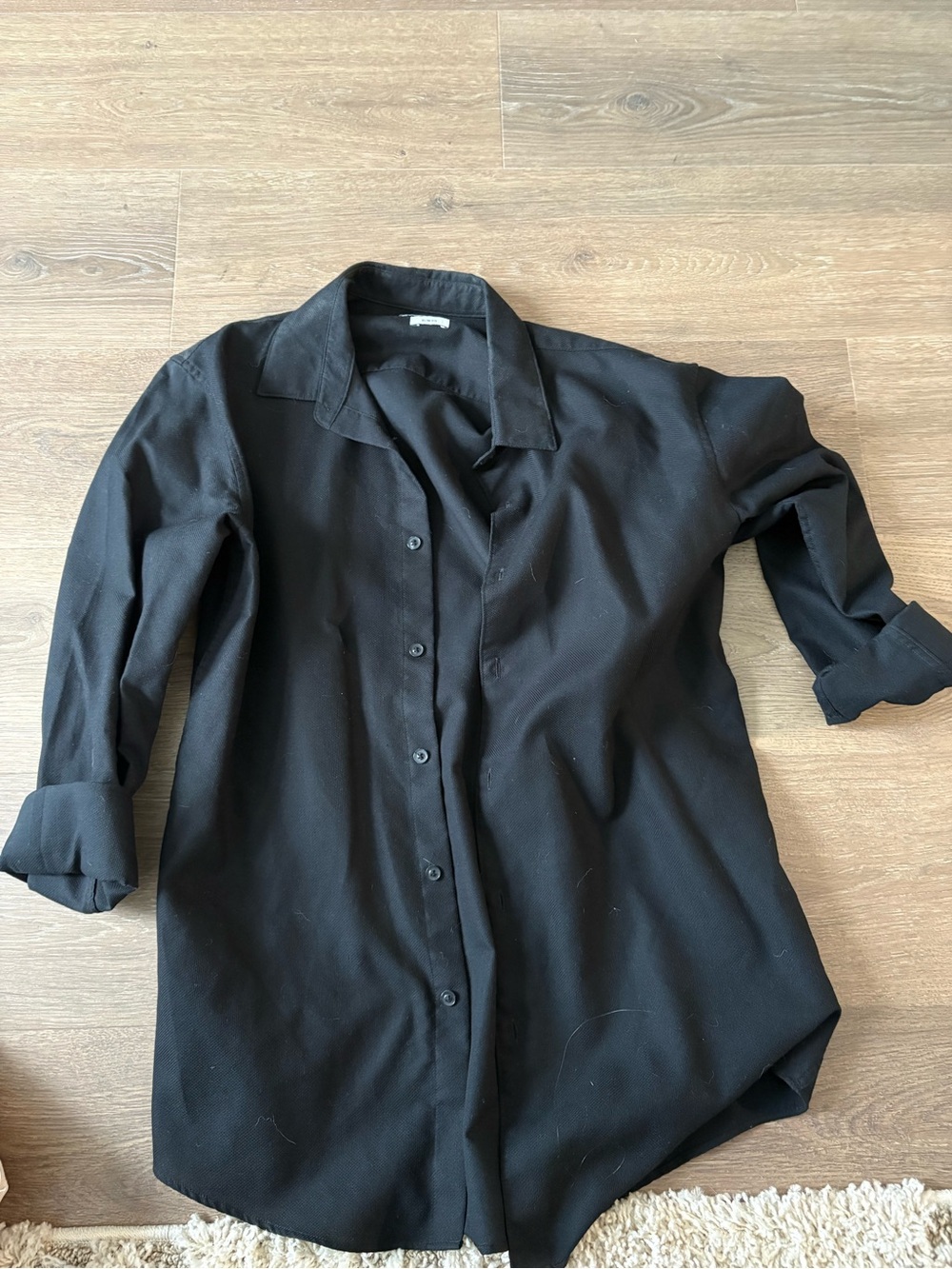 Zara Black Casual Button-Down Shirt